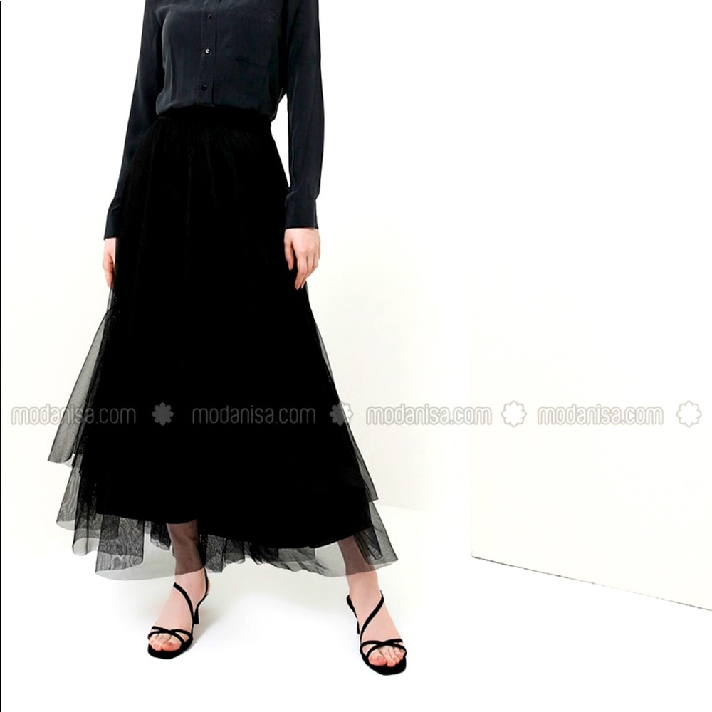 Benin Black Tullu Skirt